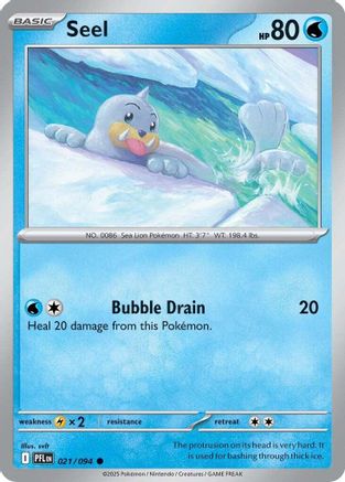 Seel 21/94 Reverse Holo | Phantasmal Flames | Pokemon Card