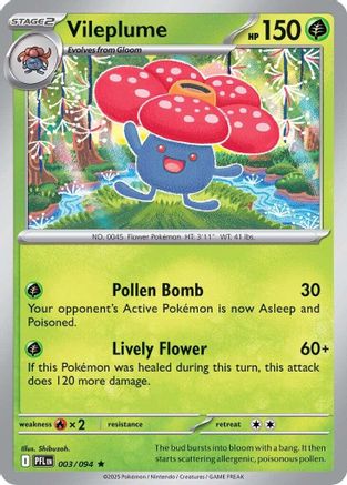 Vileplume 3/94 Reverse Holo | Phantasmal Flames | Pokemon Card