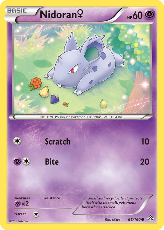 Nidoran ♀ 66/160 Common | Primal Clash | Pokemon Card