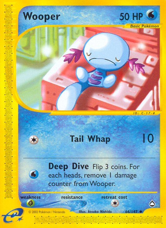 Wooper 66/147 Uncommon | Aquapolis | Pokemon Card