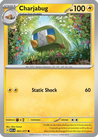 Charjabug 65/217 Reverse Holo | Ascended Heroes | Pokemon Card