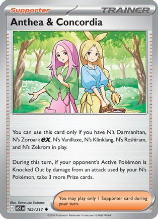Anthea & Concordia 182/217 Reverse Holo | Ascended Heroes | Pokemon Card