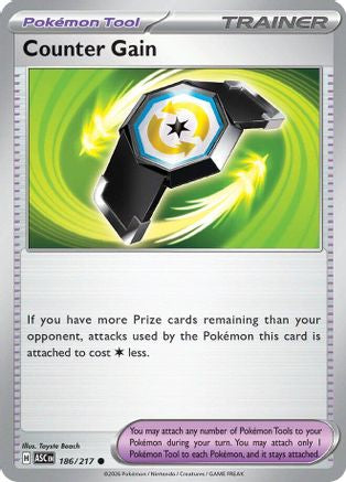 Counter Gain 186/217 Reverse Holo | Ascended Heroes | Pokemon Card
