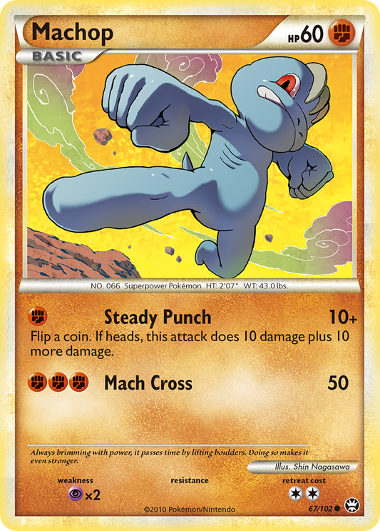 Machop 67/102 Common | HS—Triumphant | Pokemon Card