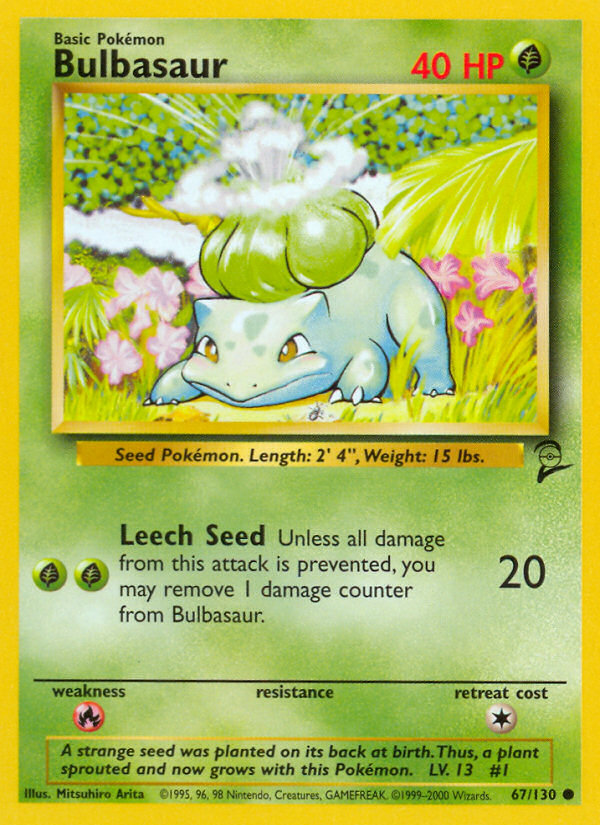 Bulbasaur 67/130 Common | Base Set 2 | Pokemon Card