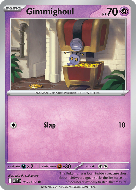 Gimmighoul 67/132 Common | Mega Evolution | Pokemon Card