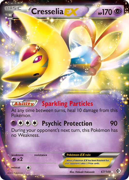 Cresselia-EX 67/149 Rare Holo EX | Boundaries Crossed | Pokemon Card