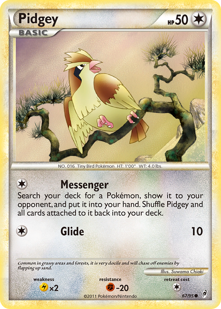Pidgey 67/95 Common | Call of Legends | Pokemon Card