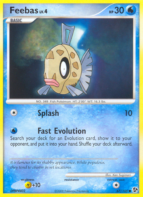 Feebas 67/106 Common | Great Encounters | Pokemon Card