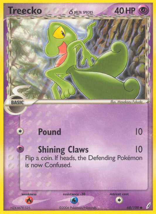 Treecko δ 68/100 Common | Crystal Guardians | Pokemon Card