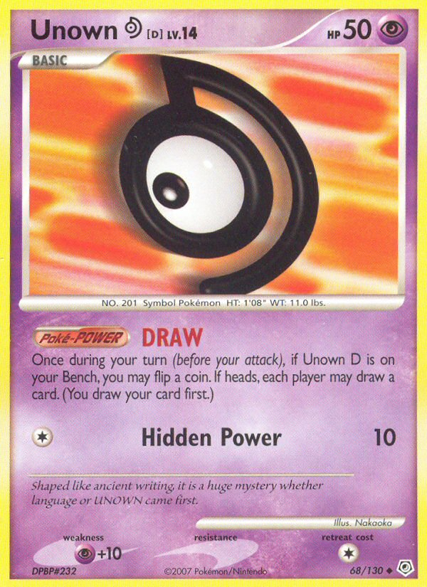 Unown [D] 68/130 Uncommon | Diamond & Pearl | Pokemon Card