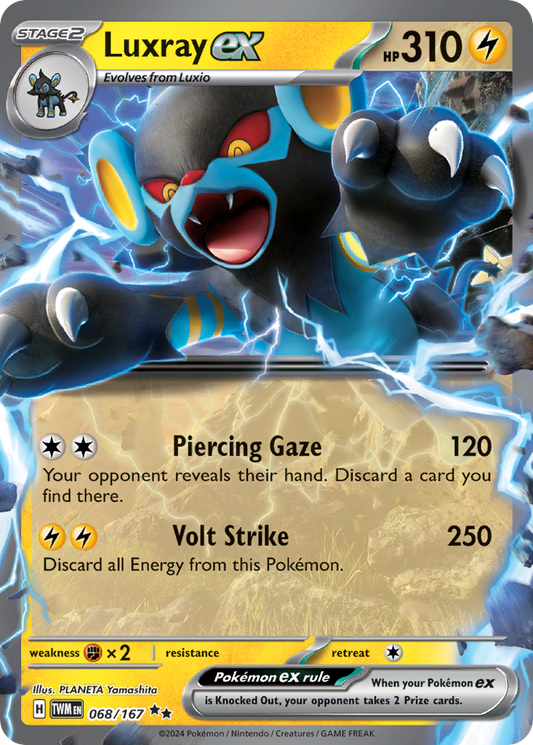 Luxray ex 68/167 Double Rare | Twilight Masquerade | Pokemon Card