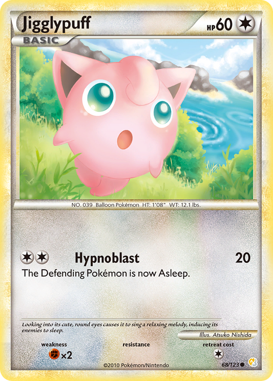 Jigglypuff 68/123 Common | HeartGold & SoulSilver | Pokemon Card