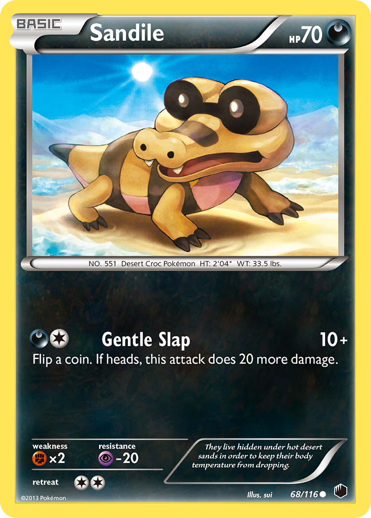 Sandile 68/116 Common | Plasma Freeze | Pokemon Card