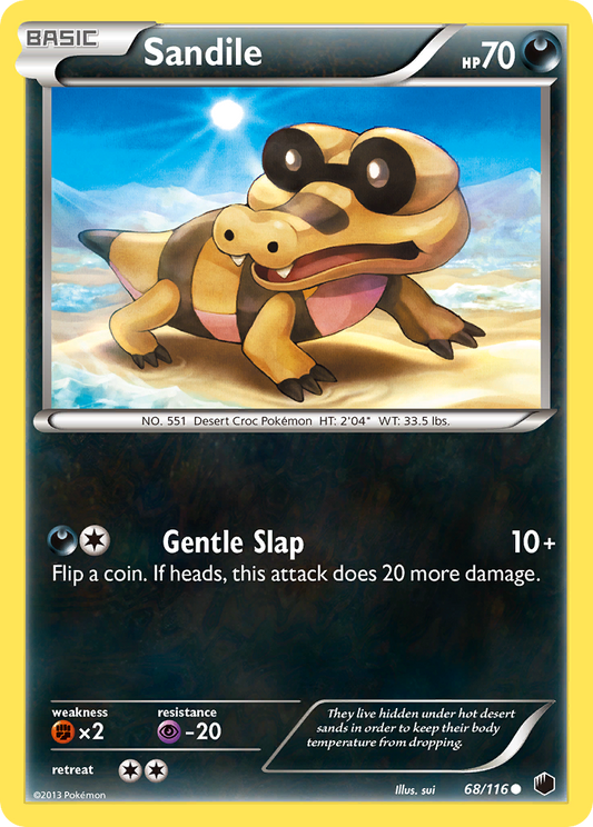 Sandile 68/116 Common | Plasma Freeze | Pokemon Card