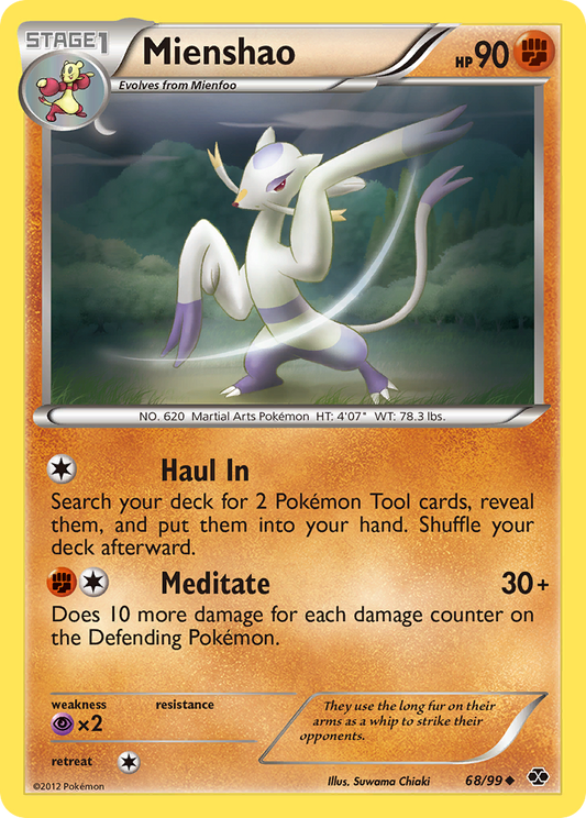 Mienshao 68/99 Uncommon | Next Destinies | Pokemon Card