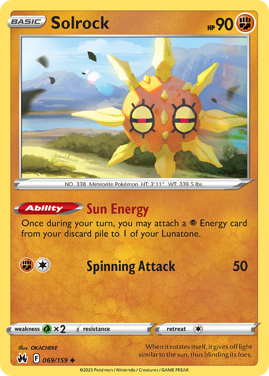 Solrock 69/159 Uncommon | Crown Zenith | Pokemon Card