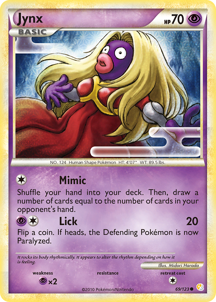 Jynx 69/123 Common | HeartGold & SoulSilver | Pokemon Card