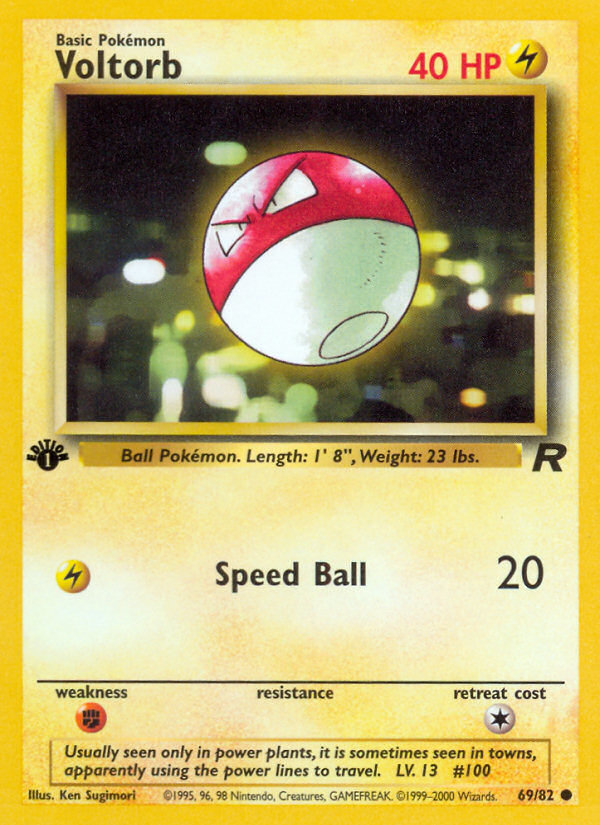 Voltorb 69/82 Common | Team Rocket | Pokemon Card