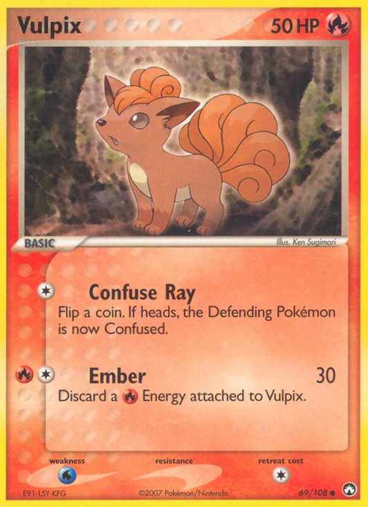 Vulpix 69/108 Common | Power Keepers | Pokemon Card