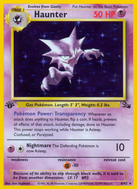 Haunter 6/62 Rare Holo | Fossil | Pokemon Card