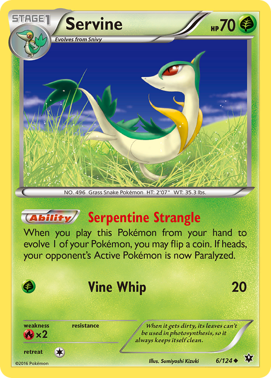 Servine 6/124 Uncommon | Fates Collide | Pokemon Card