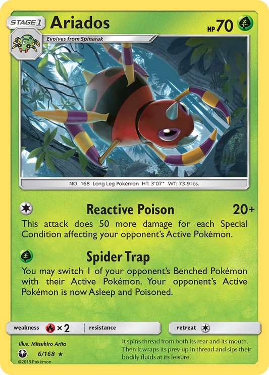 Ariados 6/168 Rare Holo | Celestial Storm | Pokemon Card