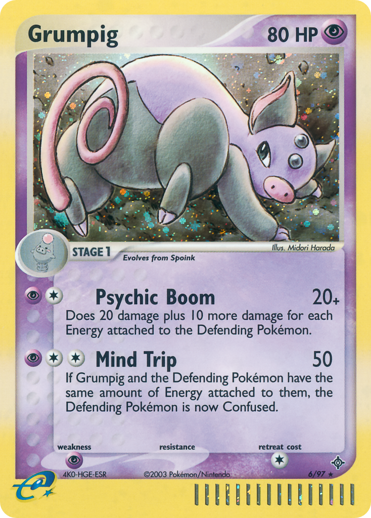 Grumpig 6/97 Rare Holo | Dragon | Pokemon Card