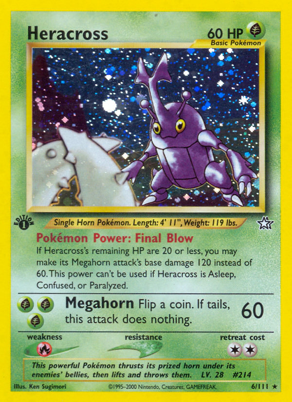 Heracross 6/111 Rare Holo | Neo Genesis | Pokemon Card