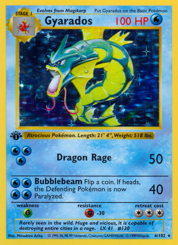 Gyarados 6/102 Rare Holo | Base | Pokemon Card