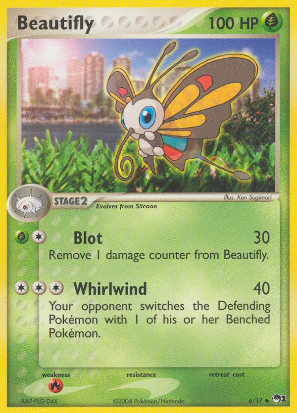 Beautifly 6/17 Uncommon | POP Series 1 | Pokemon Card