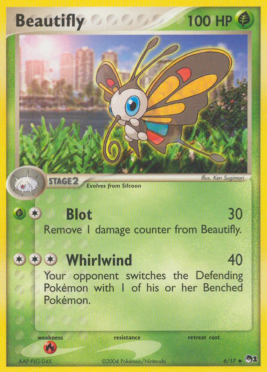 Beautifly 6/17 Uncommon | POP Series 1 | Pokemon Card