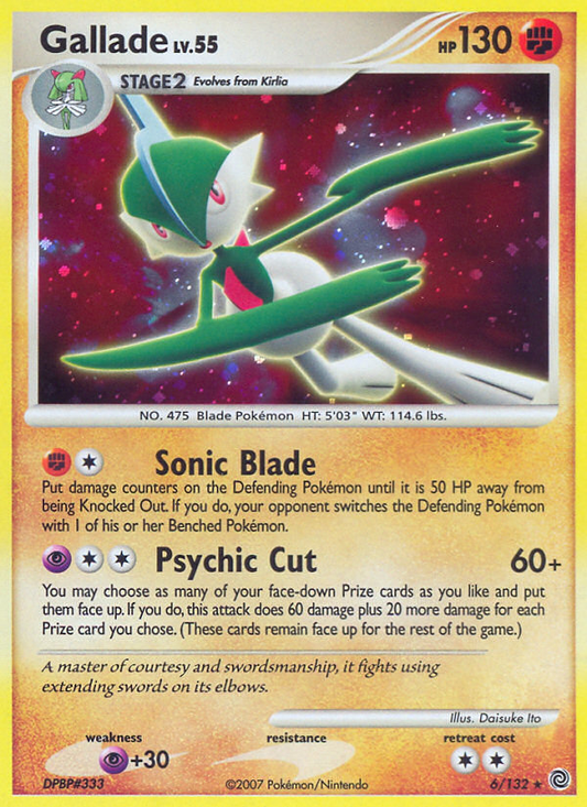 Gallade 6/132 Rare Holo | Secret Wonders | Pokemon Card