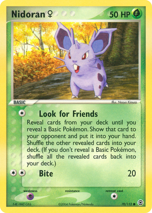 Nidoran ♀ 70/112 Common | FireRed & LeafGreen | Pokemon Card