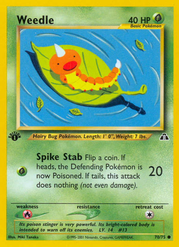 Weedle 70/75 Common | Neo Discovery | Pokemon Card