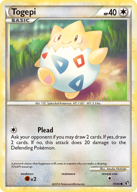 Togepi 70/90 Common | HS—Undaunted | Pokemon Card