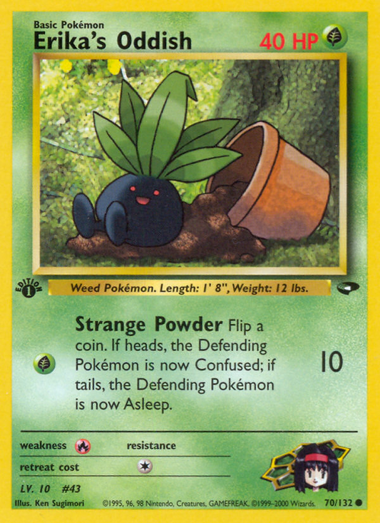 Erika's Oddish 70/132 Common | Gym Challenge | Pokemon Card