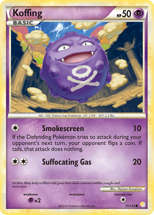 Koffing 70/123 Common | HeartGold & SoulSilver | Pokemon Card