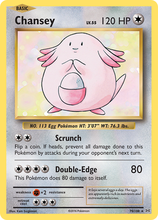 Chansey 70/108 Rare Holo | Evolutions | Pokemon Card