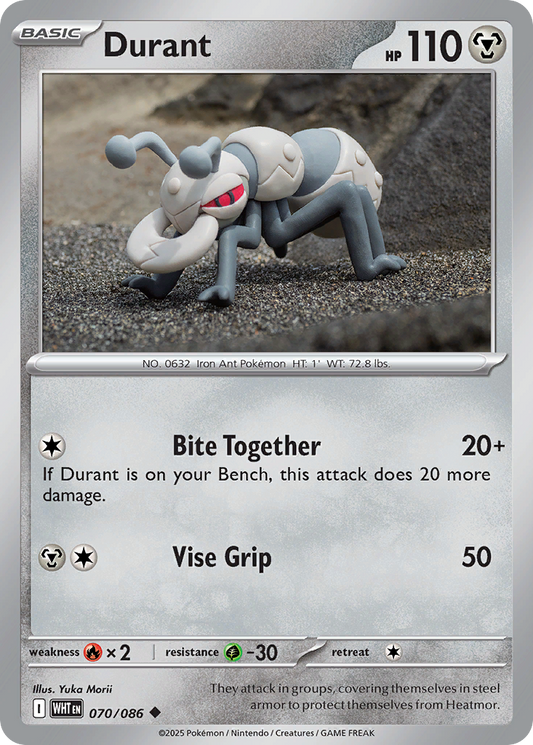 Durant 70/86 Uncommon | White Flare | Pokemon Card