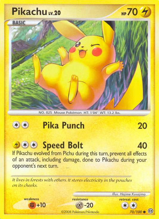 Pikachu 70/100 Common | Stormfront | Pokemon Card