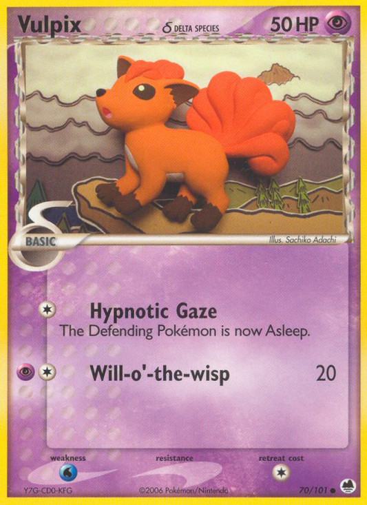 Vulpix δ 70/101 Common | Dragon Frontiers | Pokemon Card