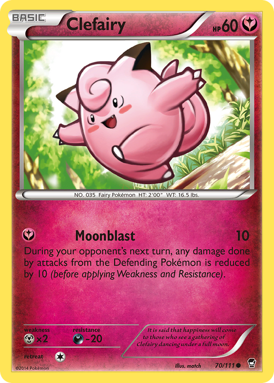 Clefairy 70/111 Common | Furious Fists | Pokemon Card
