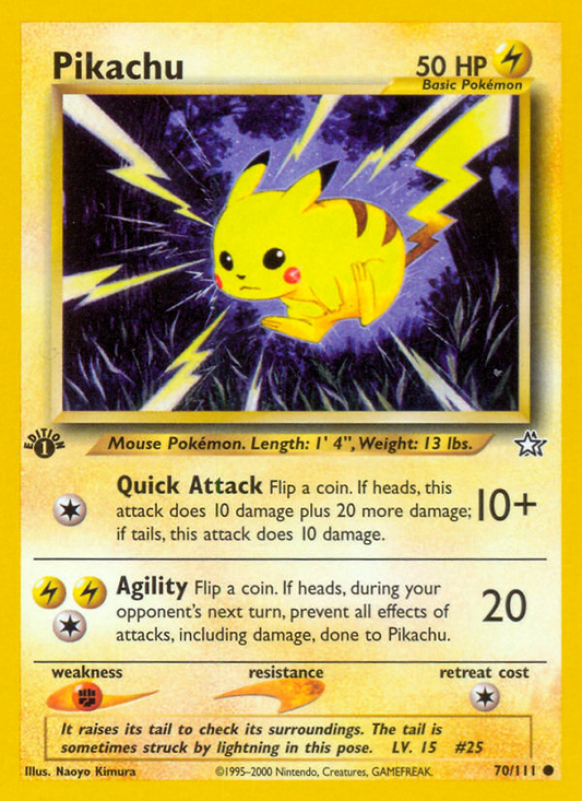 Pikachu 70/111 Common | Neo Genesis | Pokemon Card
