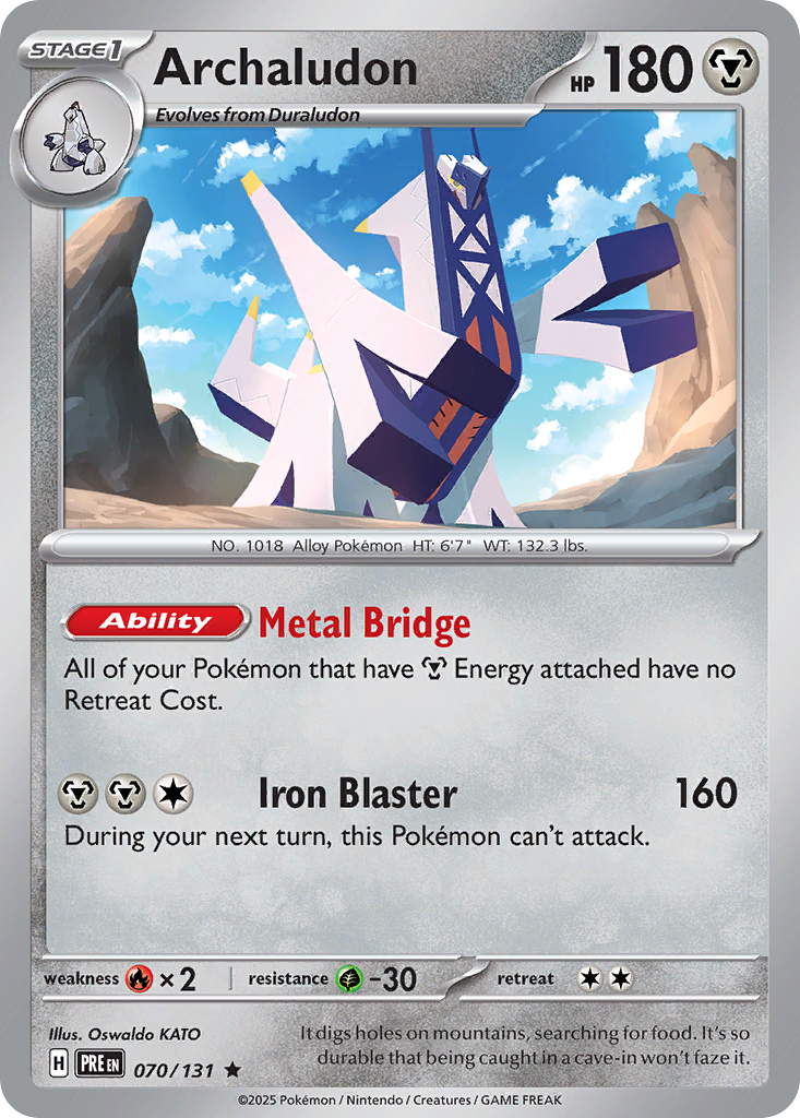 Archaludon 70/131 Rare Holo | Prismatic Evolutions | Pokemon Card