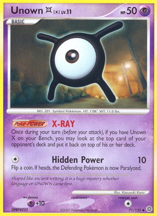 Unown [X] 71/132 Uncommon | Secret Wonders | Pokemon Card