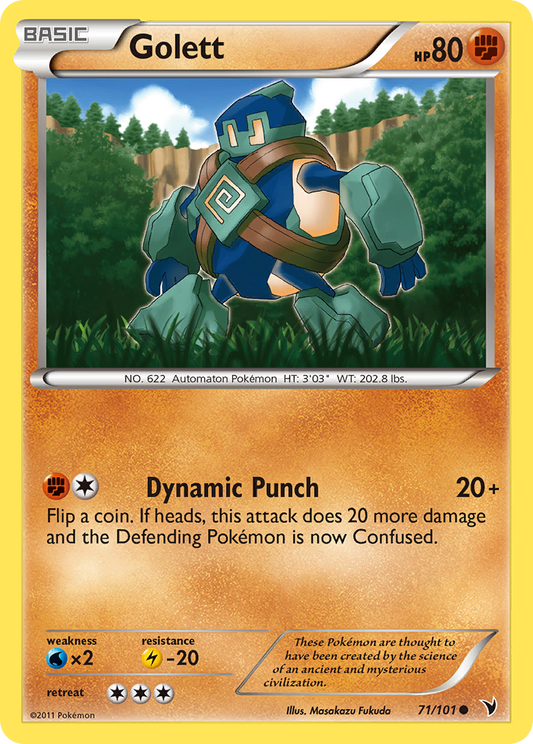 Golett 71/101 Common | Noble Victories | Pokemon Card