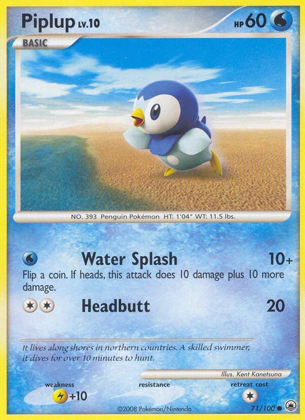 Piplup 71/100 Common | Majestic Dawn | Pokemon Card