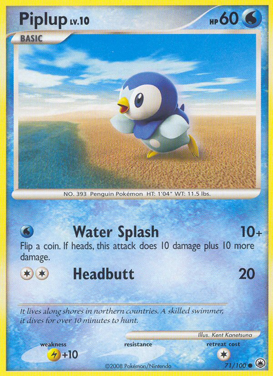 Piplup 71/100 Common | Majestic Dawn | Pokemon Card