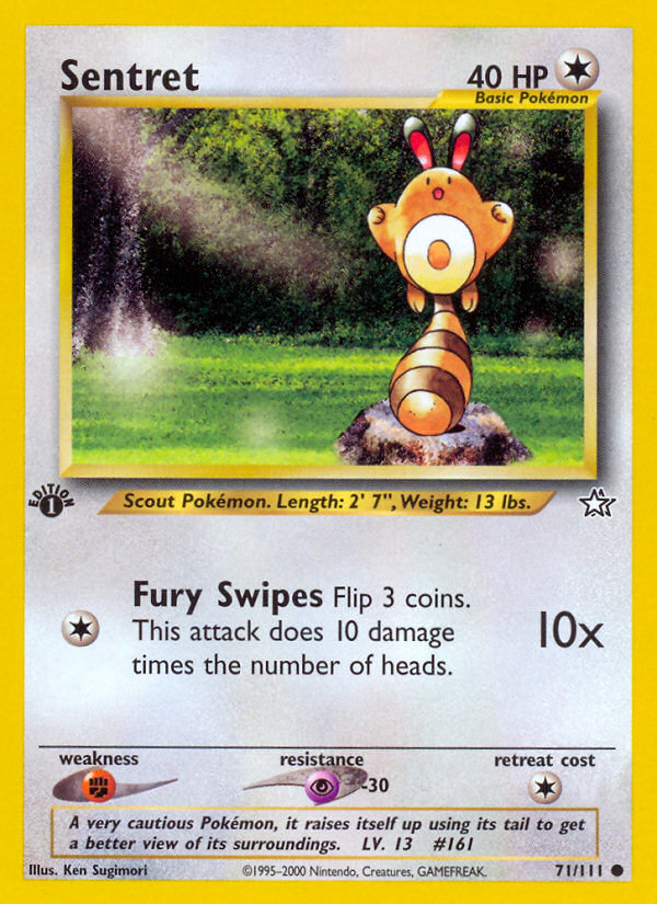 Sentret 71/111 Common | Neo Genesis | Pokemon Card